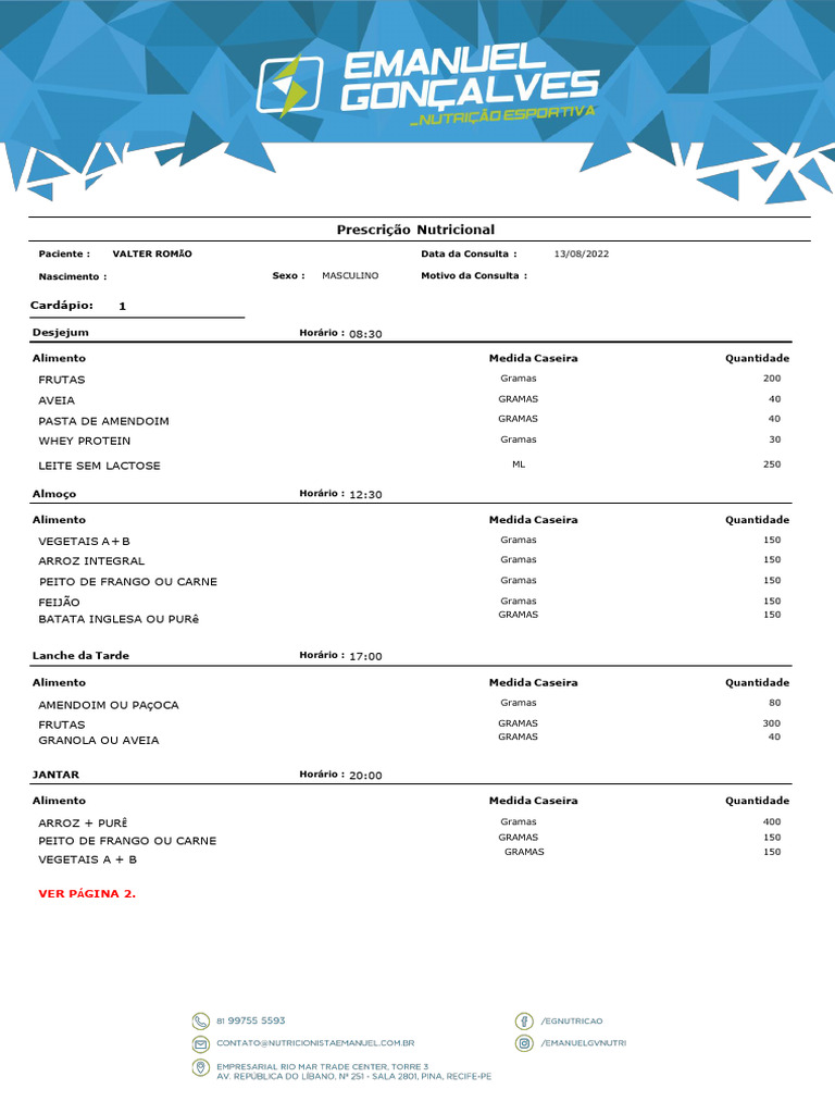 Dieta VALTER | PDF