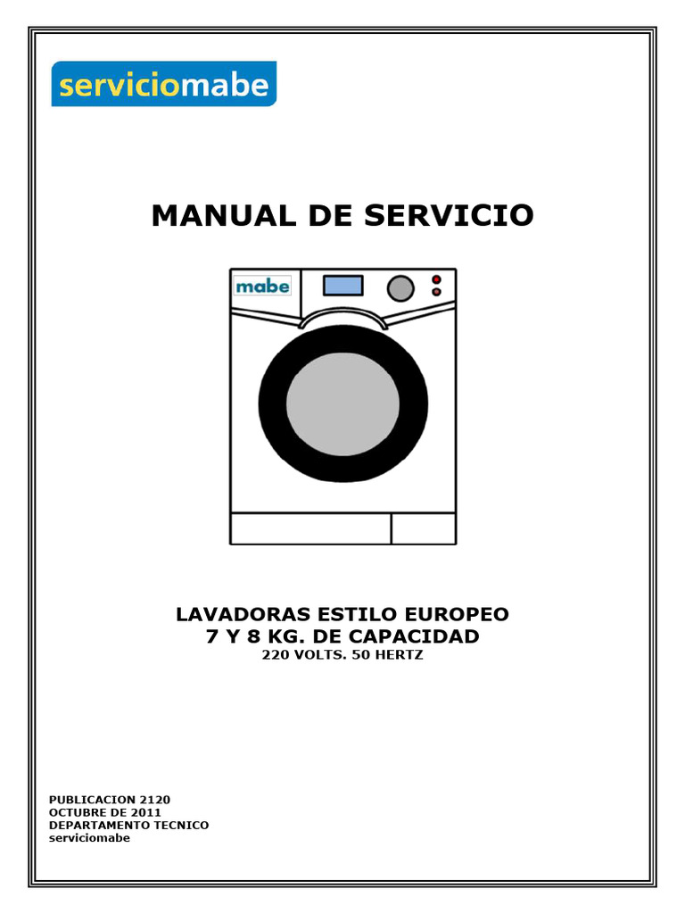 Manual Lavadoras 7 y 8 KG | PDF