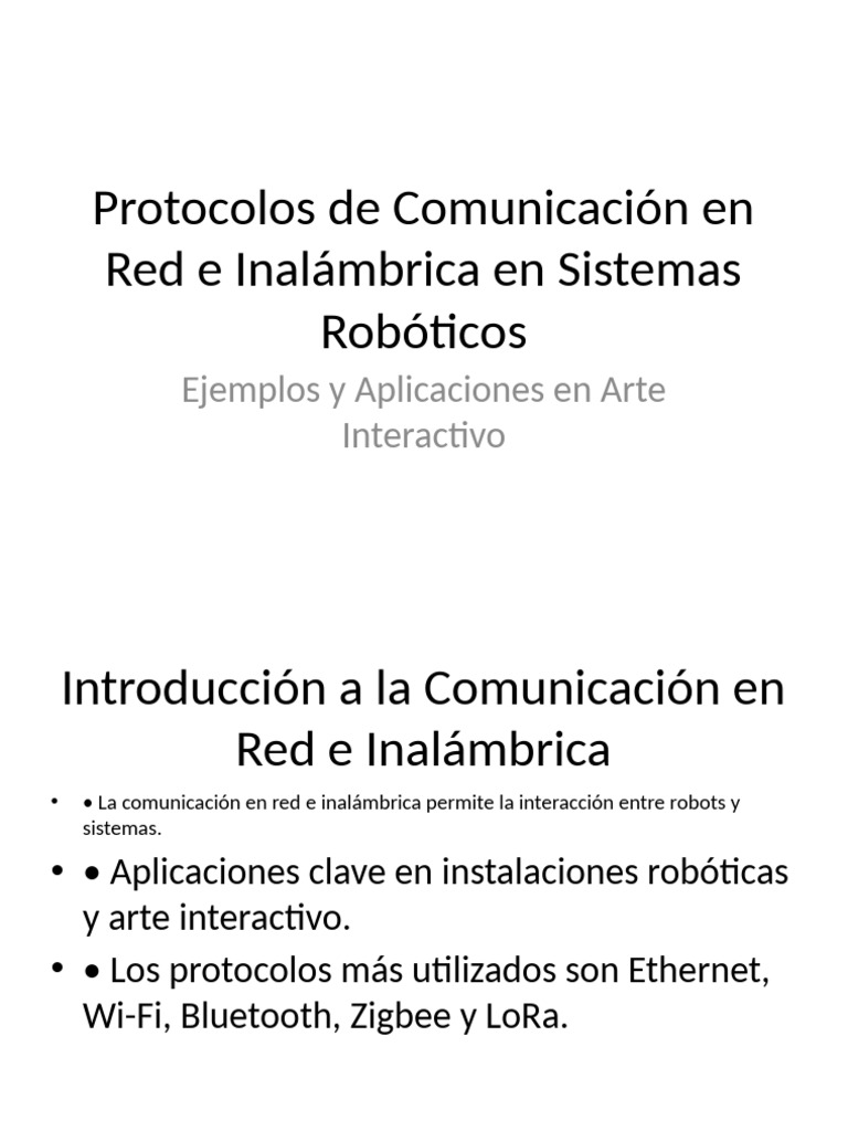 Protocolos Comunicacion Robotica | PDF