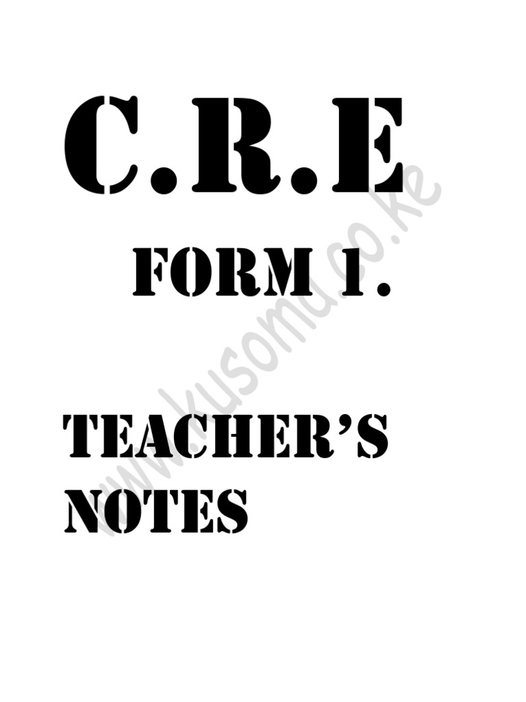 C r e form 1 notes pdf