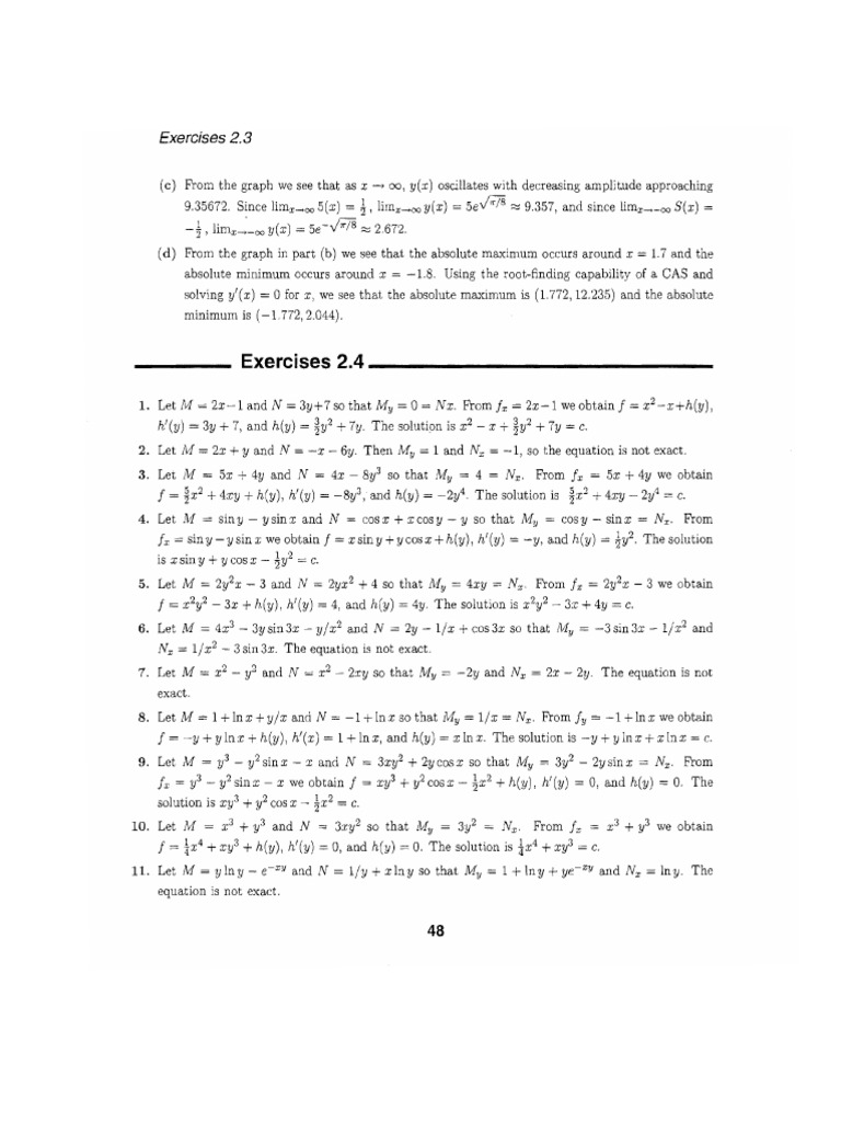 70-Ecuaciones Diferenciales - Dennis G Zill 7ed - Solucionario - OK | PDF