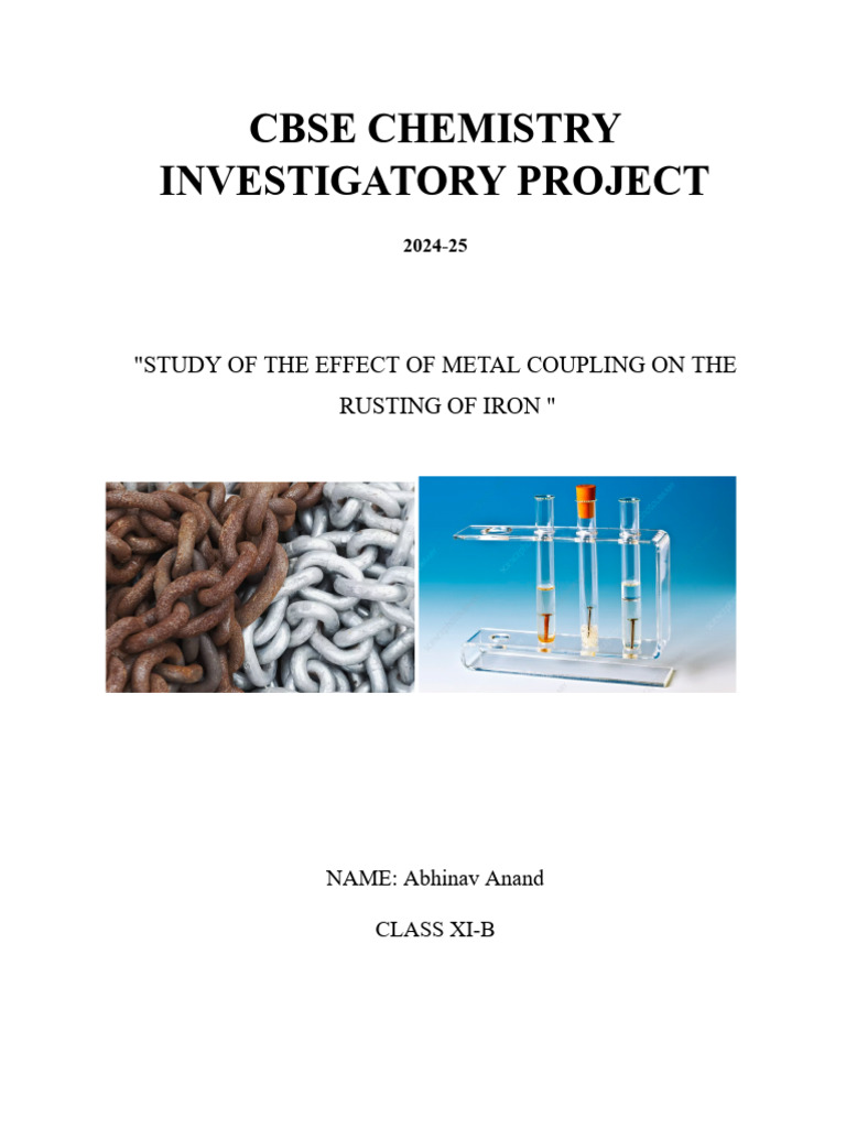Cbse Chemistry Investigatory Project | PDF