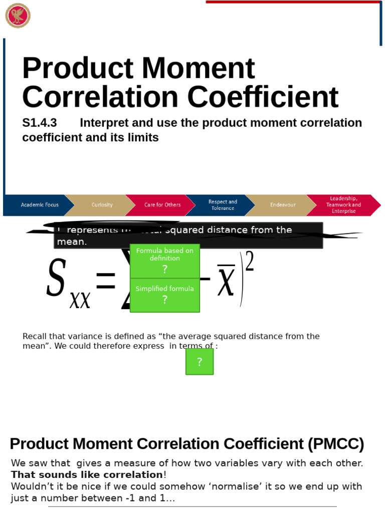 12 Product Moment Correlation Coefficient | PDF