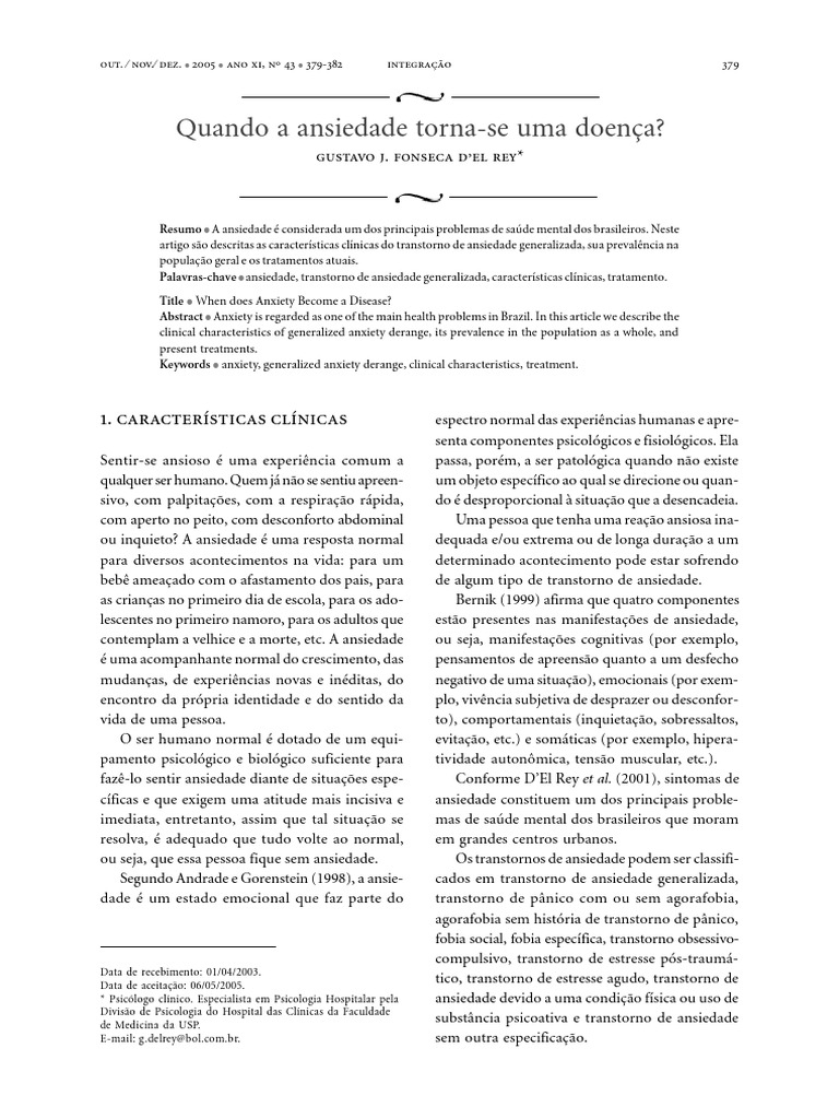 COmo Lidar Com Ansiedade | PDF
