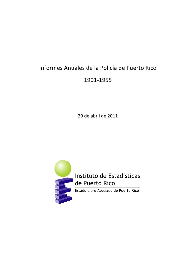Informes Anuales Policía PR 1901-1955 | PDF | Business