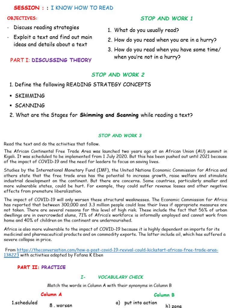 SESSION - reading | PDF