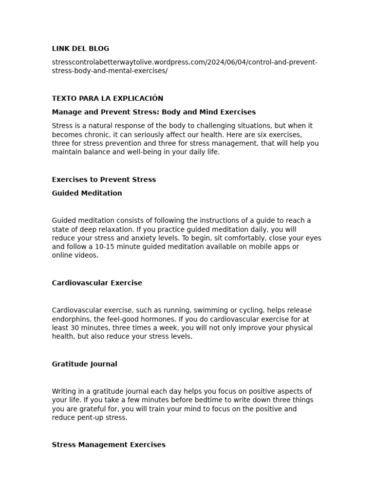 Blog Stress | PDF