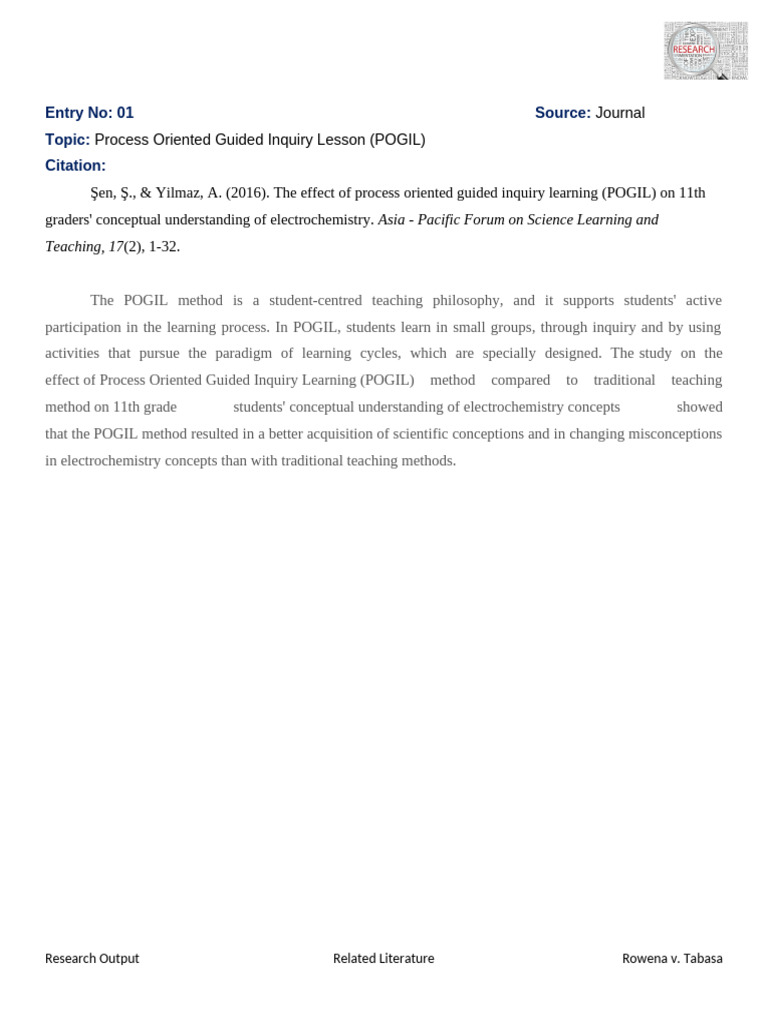 RRL Template and Sample | PDF