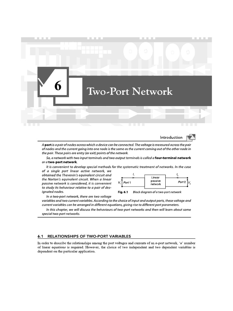 Two Port Networks Z and Y Parameters Examples | PDF