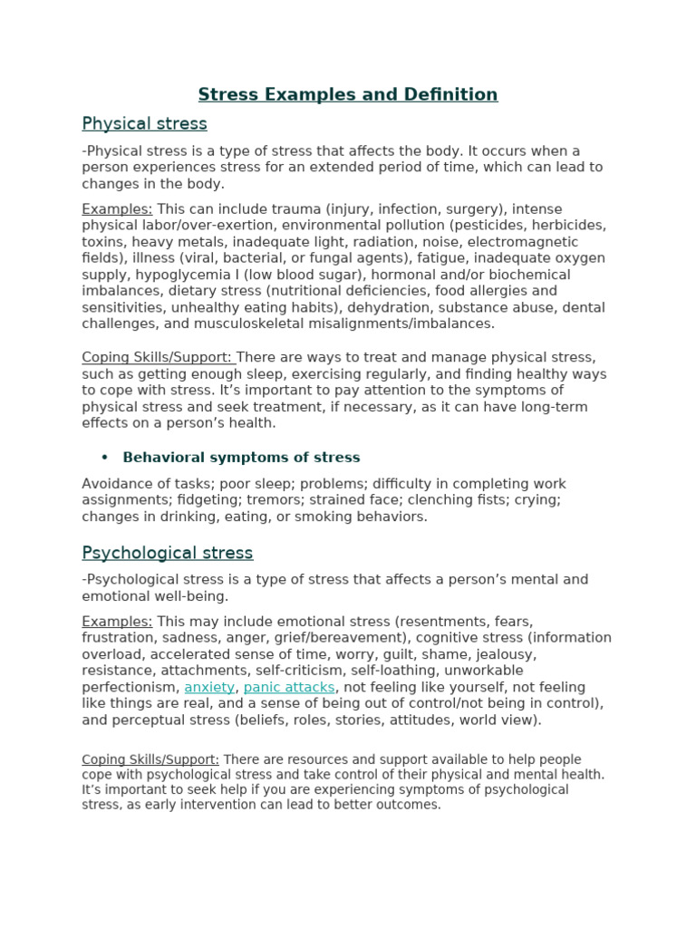 Stress | PDF