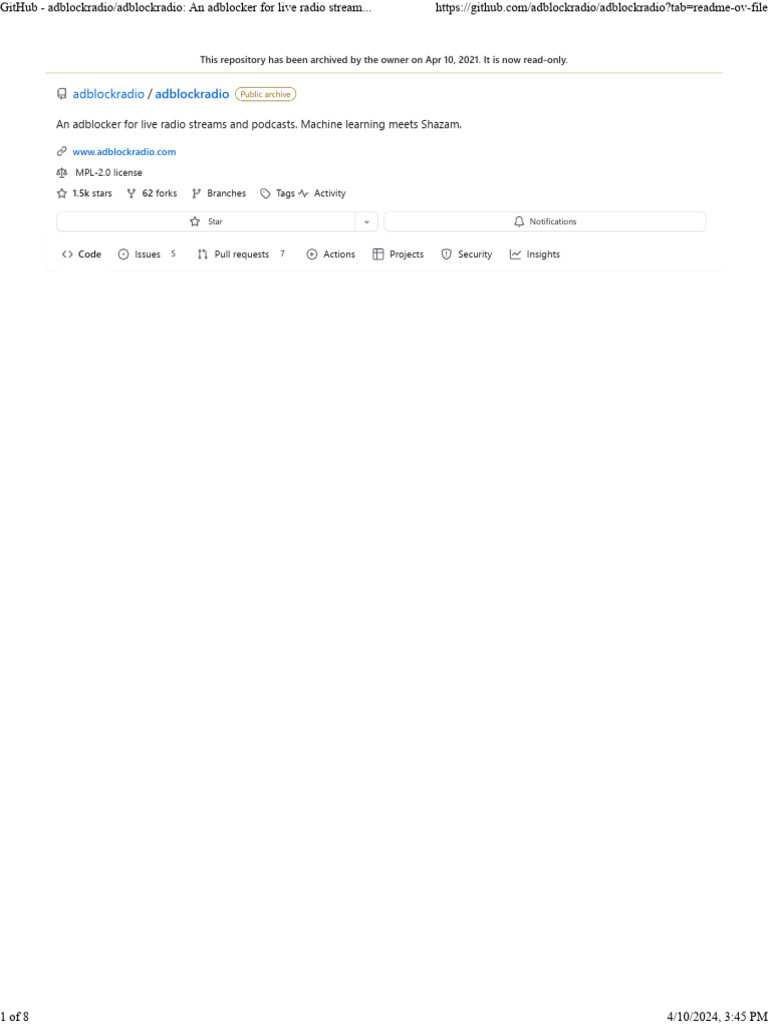 GitHub - Adblockradio - Adblockradio An Adblocker For Live Radio ...