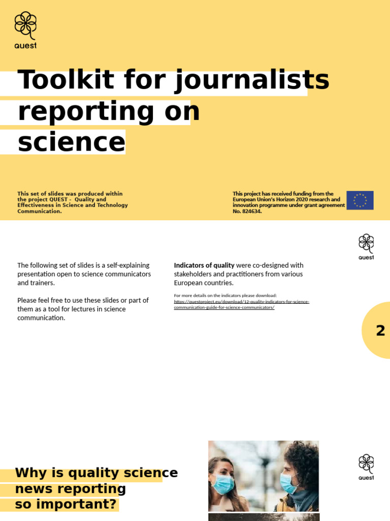 Toolkit For Journalists Reporting On Science | PDF