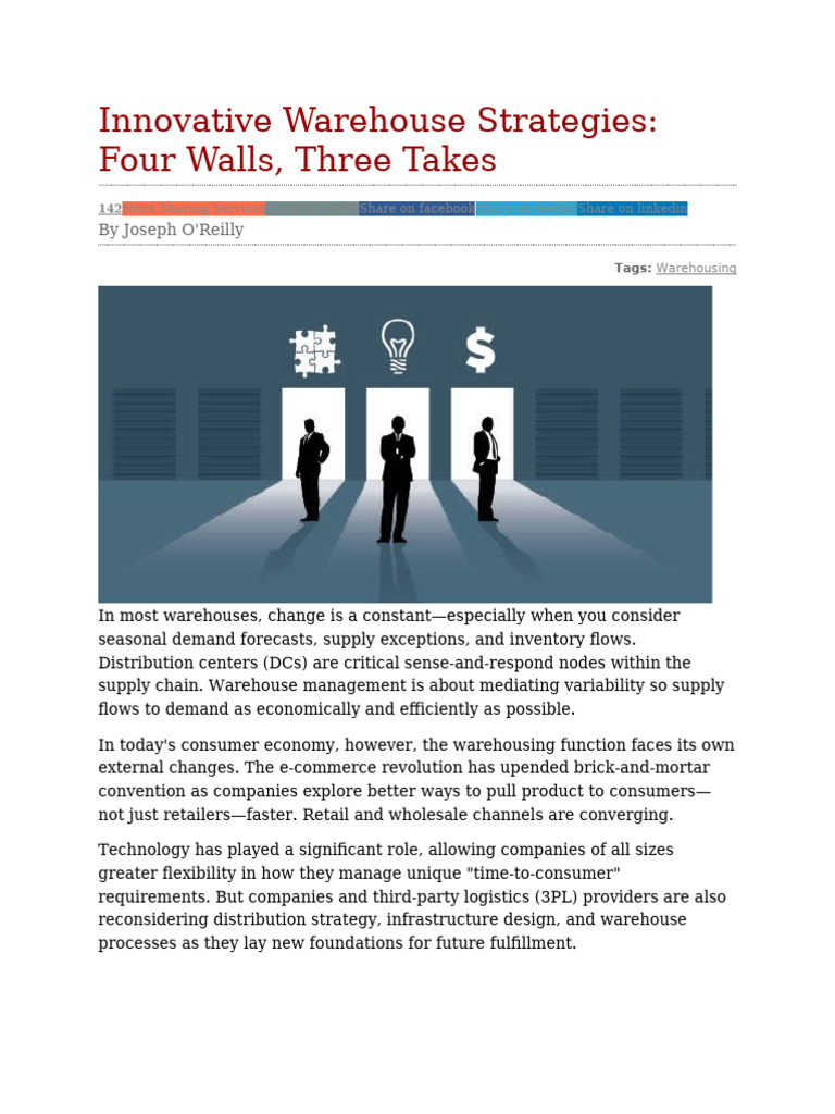 Innovative Warehouse Strategies | PDF