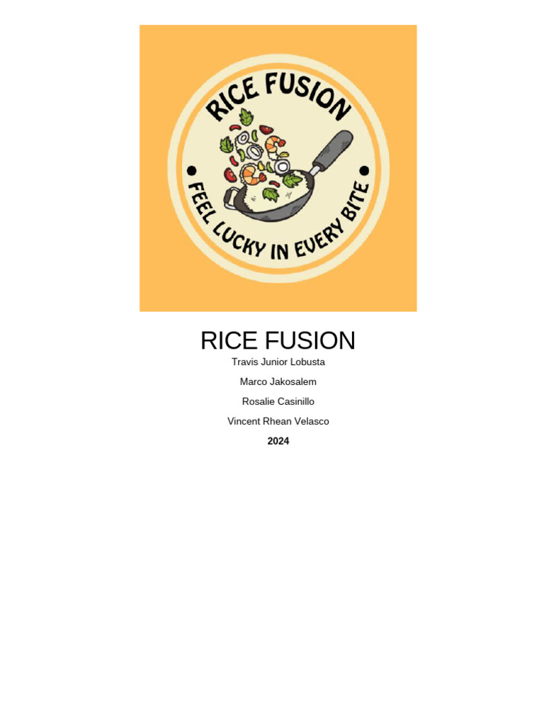 Rice Fusion | PDF