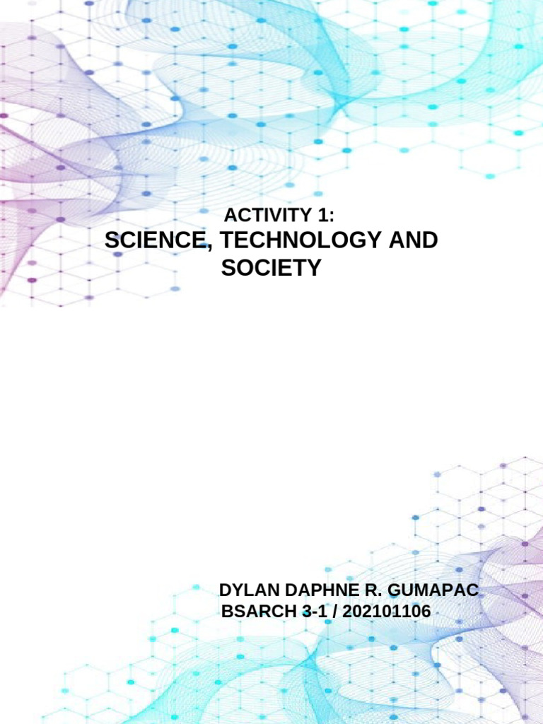STS Activity 1 | PDF | Science | Social Science