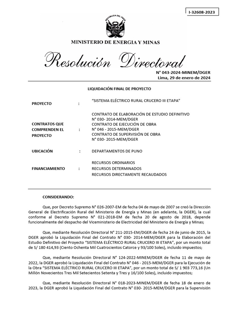 R.D. #043 2024 Minem Dger | PDF