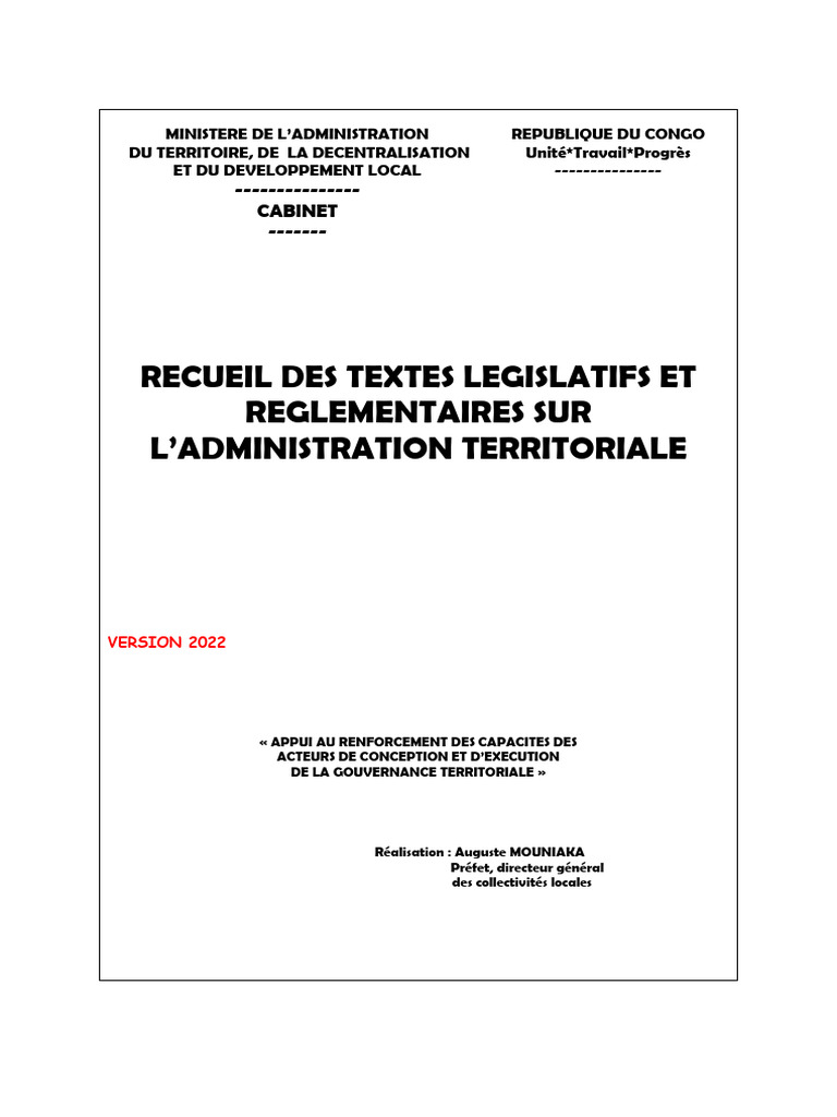 Recueil Des Textes Version Finale 2022 | PDF