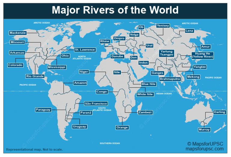Map of Major Rivers of The World | PDF