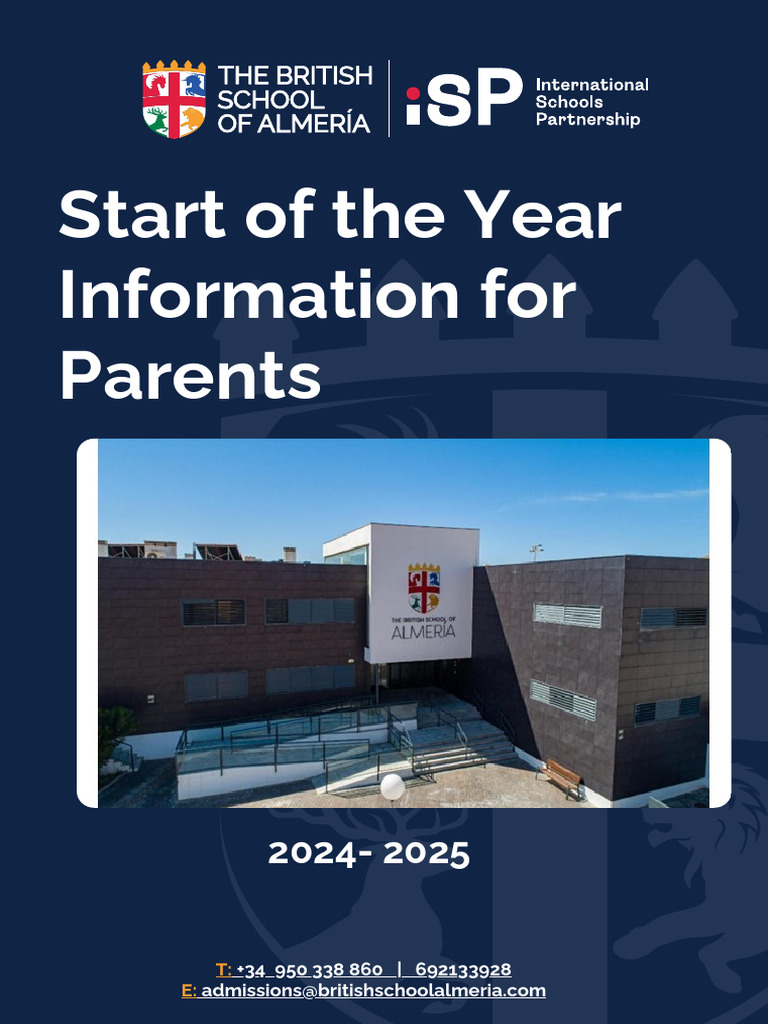 Start The Year Information For Parents 24 25 | PDF