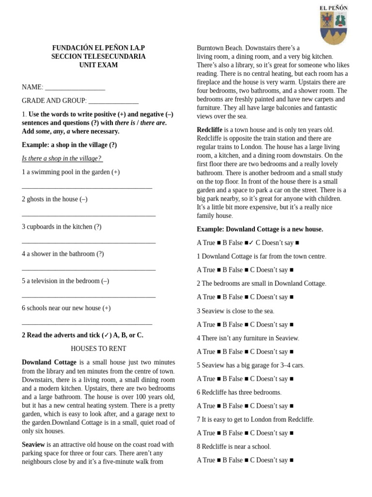 Test Unit 8 Level 1 | PDF