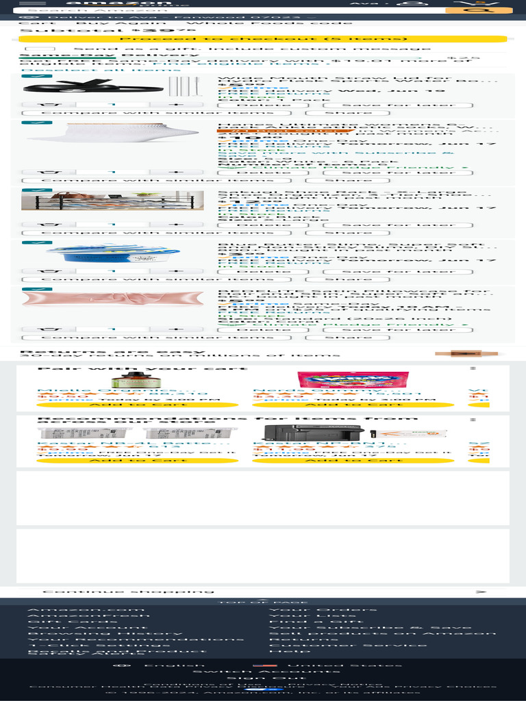Amazon.com Shopping Cart | PDF