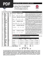 New Jersey Nets at Toronto Raptors: Nets Basketball 2011-12 Game Notes