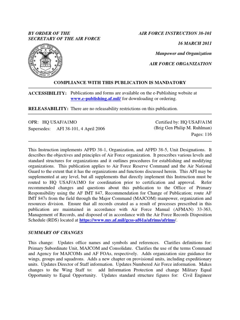 Download Air Force Manual 67-1