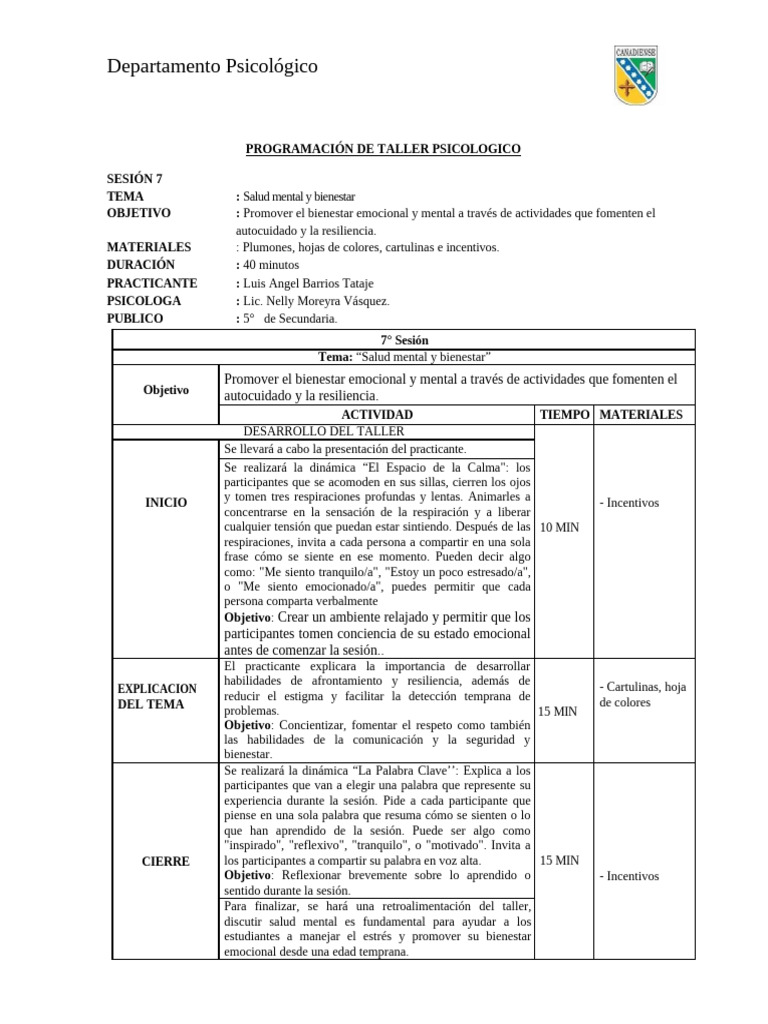 Salud Mental y Bienestar | PDF | Las emociones | Salud mental