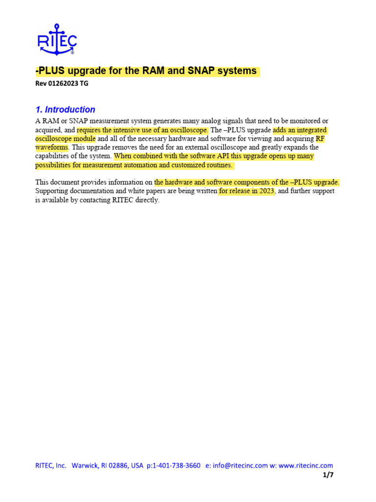 Plus Upgrade For Ram-5000 Snap | PDF