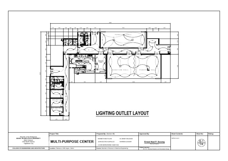 Lighting Outlet Layout: Multi-Purpose Center | PDF