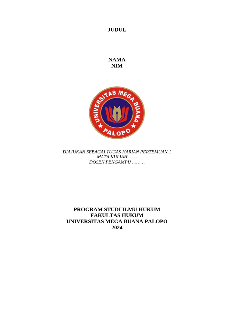 Template Tugas Makalah Mahasiswa | PDF | Seni