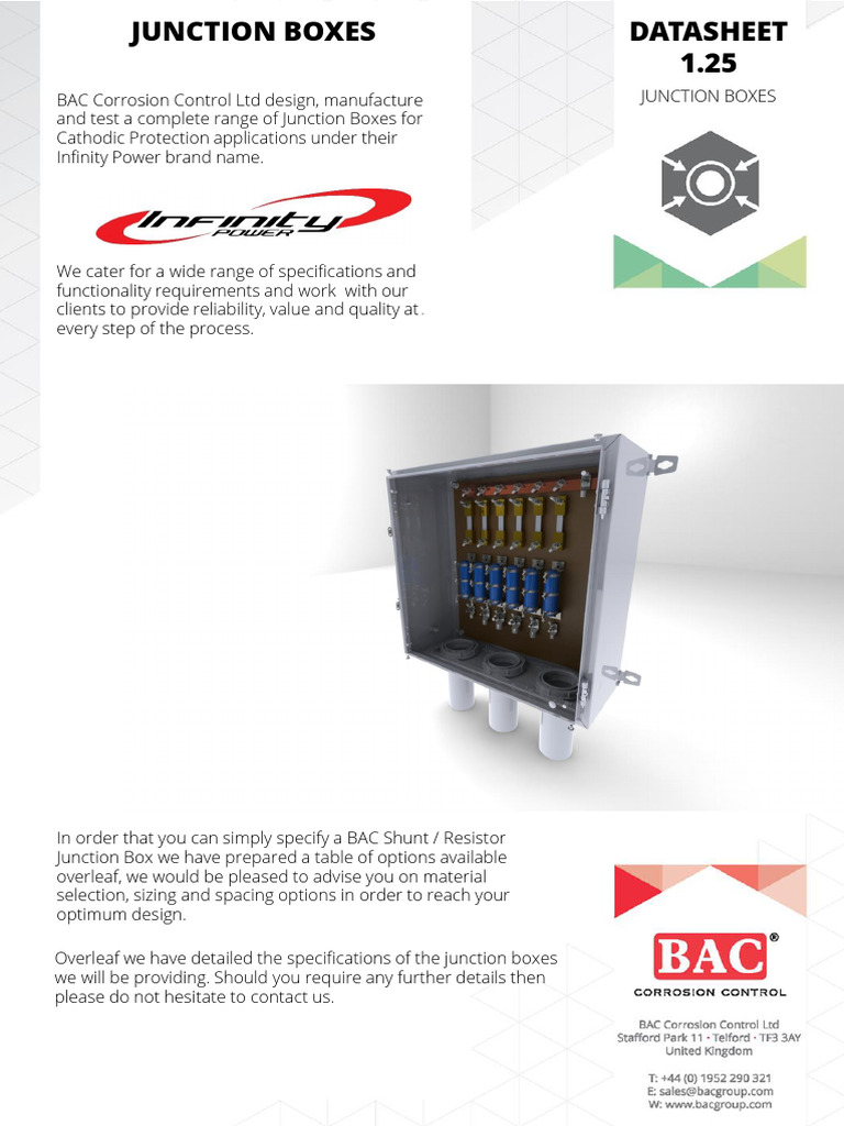 1 27 Datasheet Junction Boxes Shunt Resistor Type | PDF