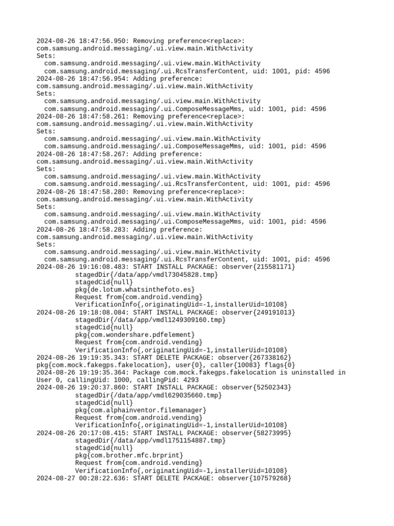 PM Debug Info | PDF