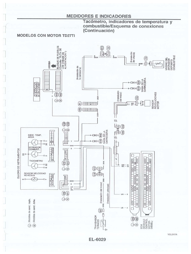 Nissan Terrano Td27 1997 Esquema Sensor Temperatura Refrigeracion Motor ...