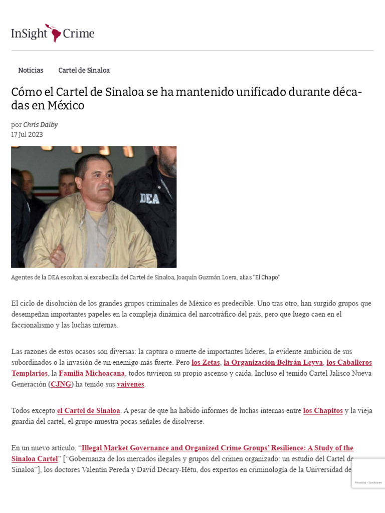 Cómo El Cartel de Sinaloa Se Ha Mantenido Uniicado Durante Décadas en ...