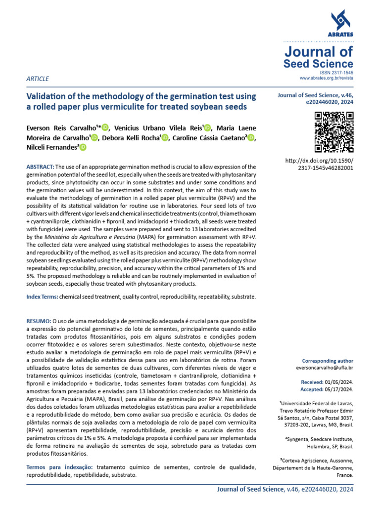 Journal Of: Seed Science | PDF