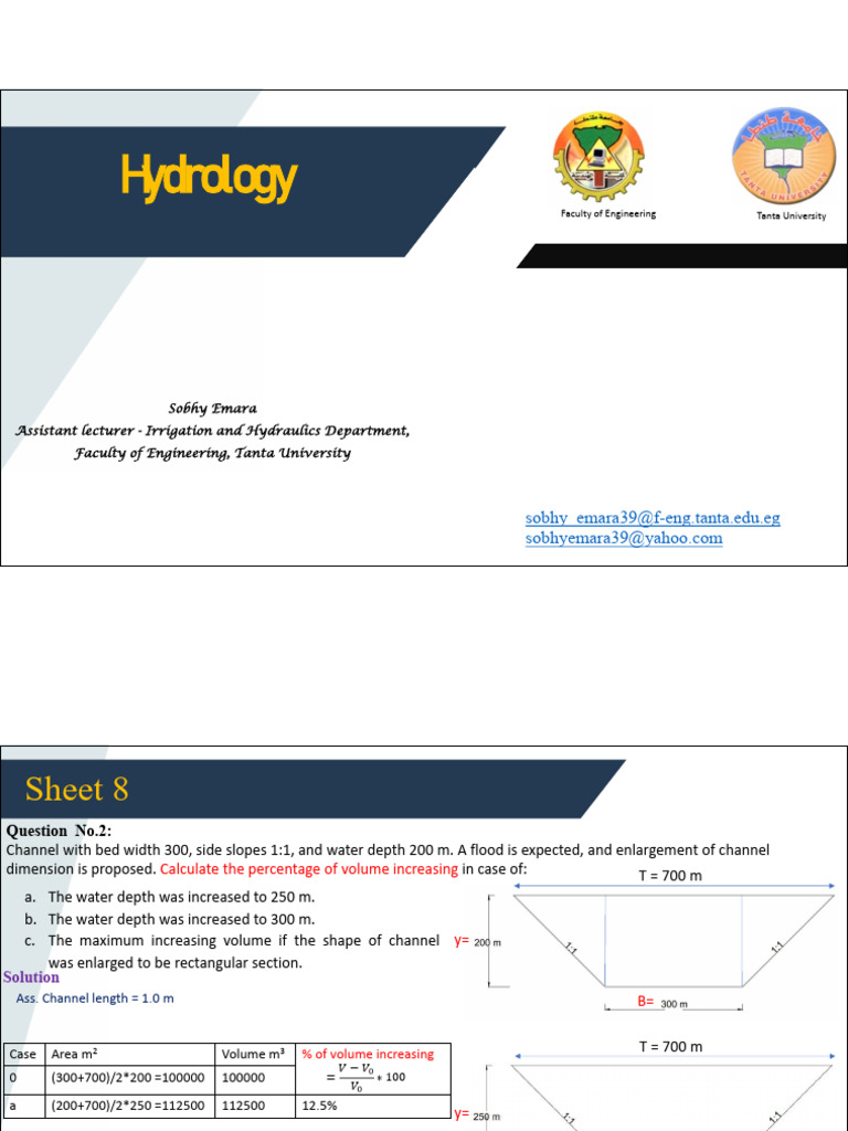 Hydrology Section 08-14-12 2021 | PDF | Volume | Physical Geography