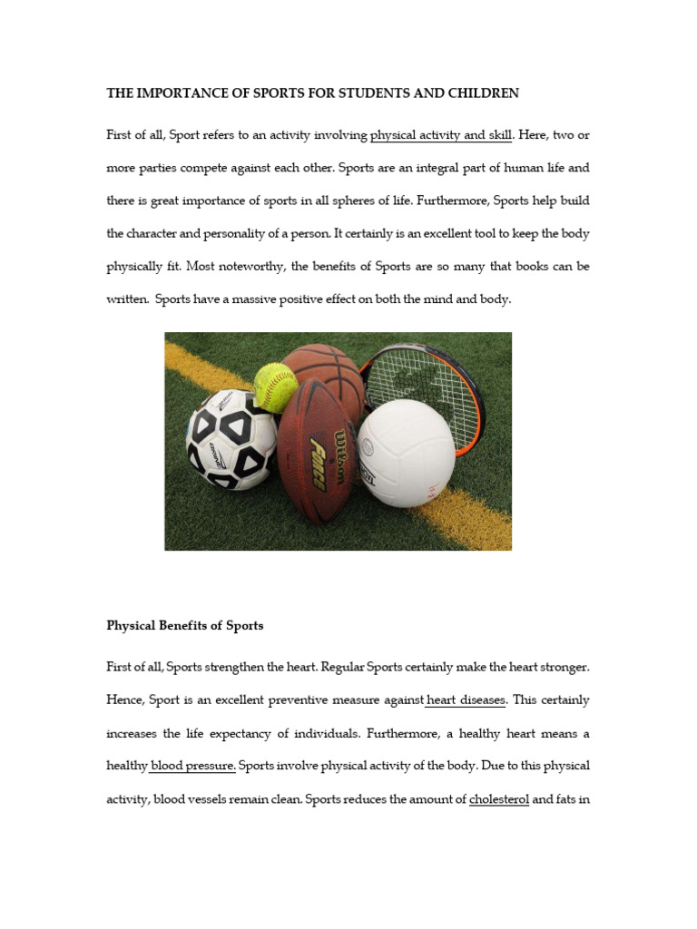 #3. The Importance of Sports | PDF