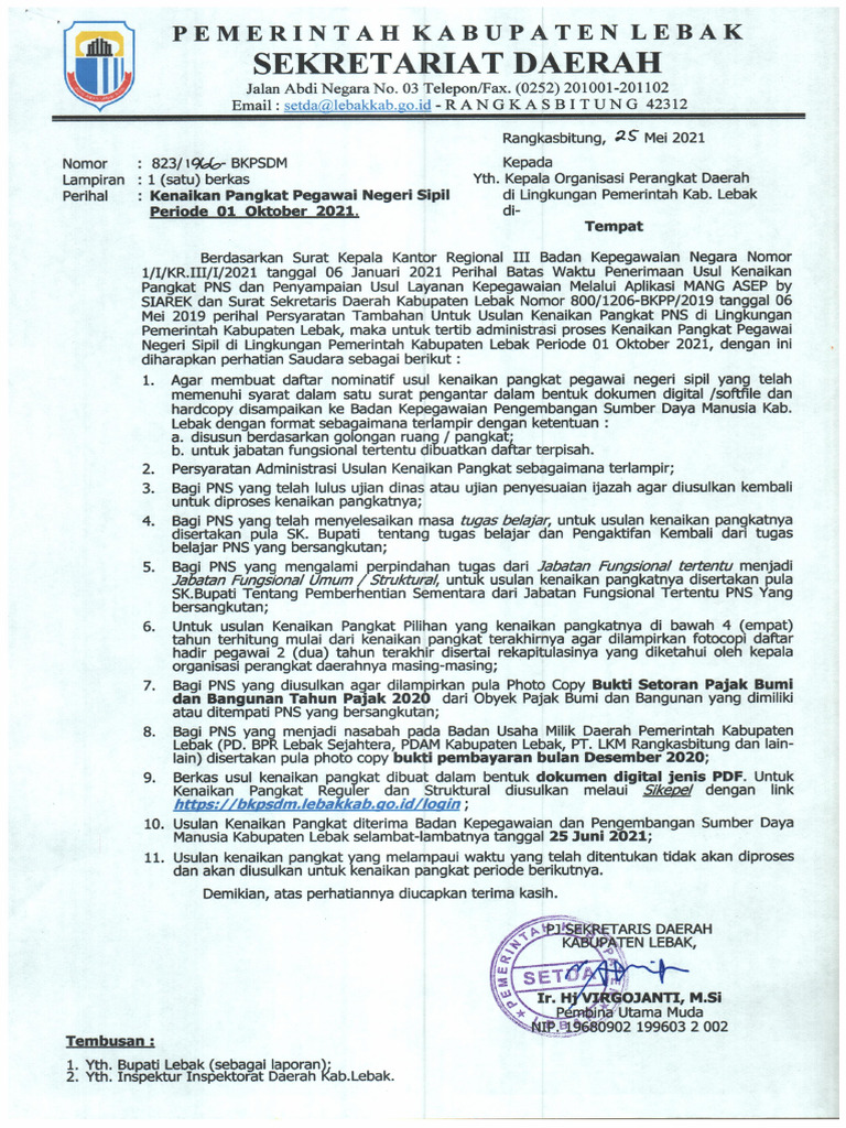Surat Edaran KP 01-10-2021 | PDF