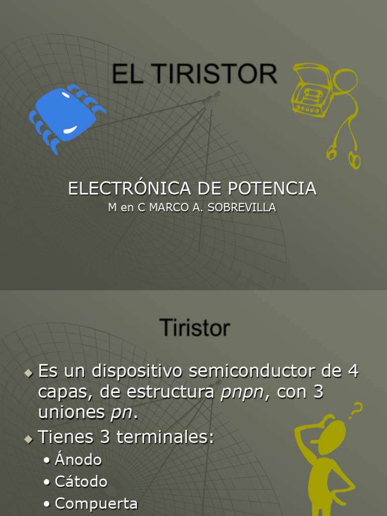 Funcionamiento y Activación del Tiristor | PDF | Diodo | Resistencia ...