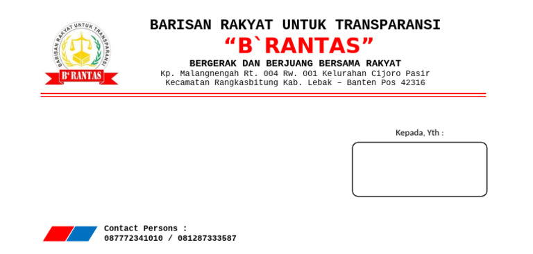Barisan Rakyat Untuk Transparansi | PDF