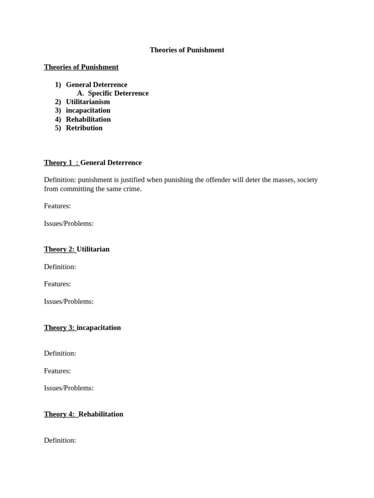 Theories of punishment note sheet 2 pdf