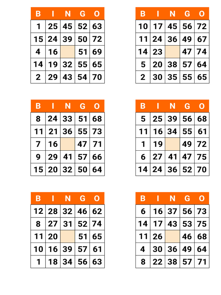 Bingo Number Patterns and Combinations | PDF
