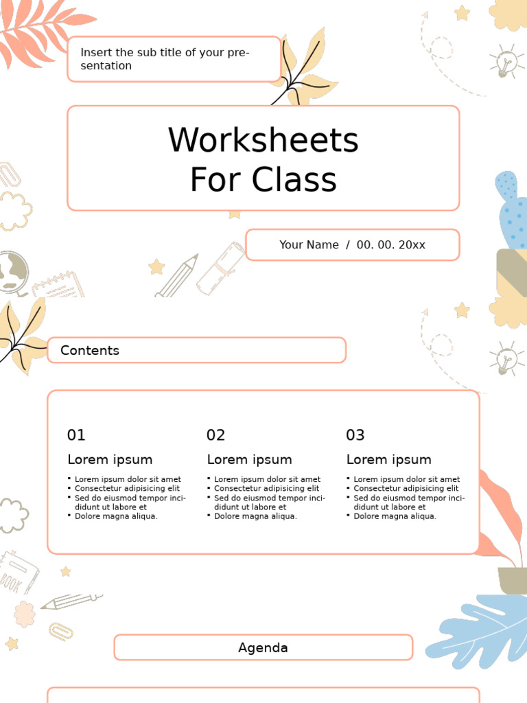 Worksheets For Class - PPTMON | PDF