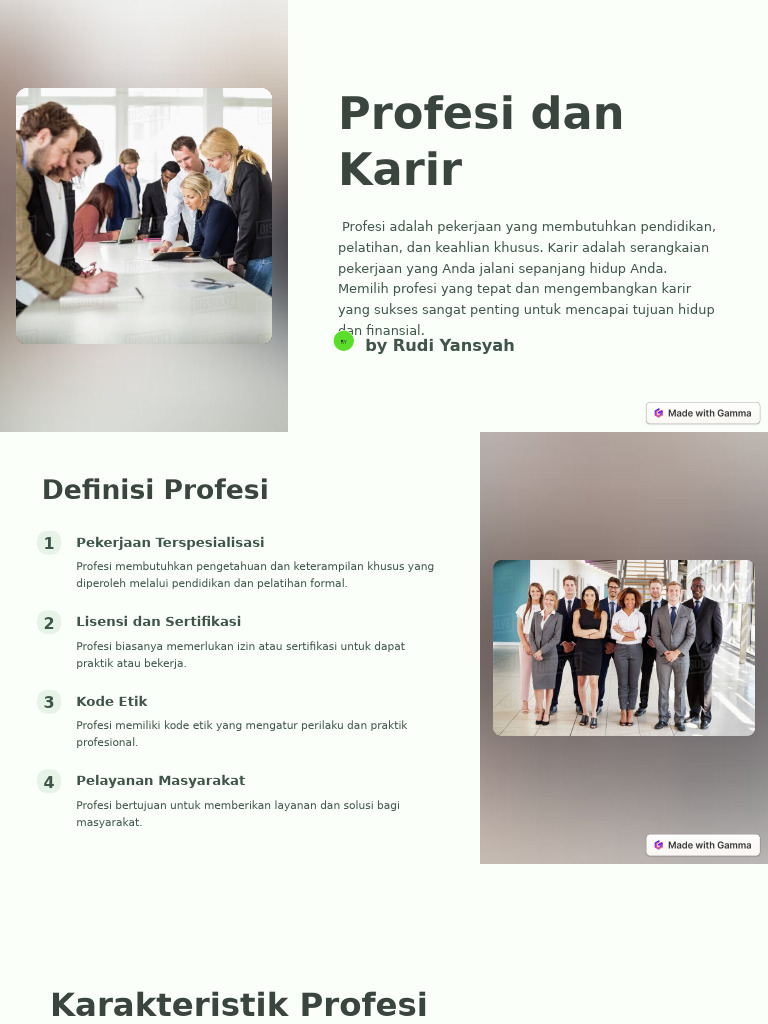 Profesi Dan Karir | PDF