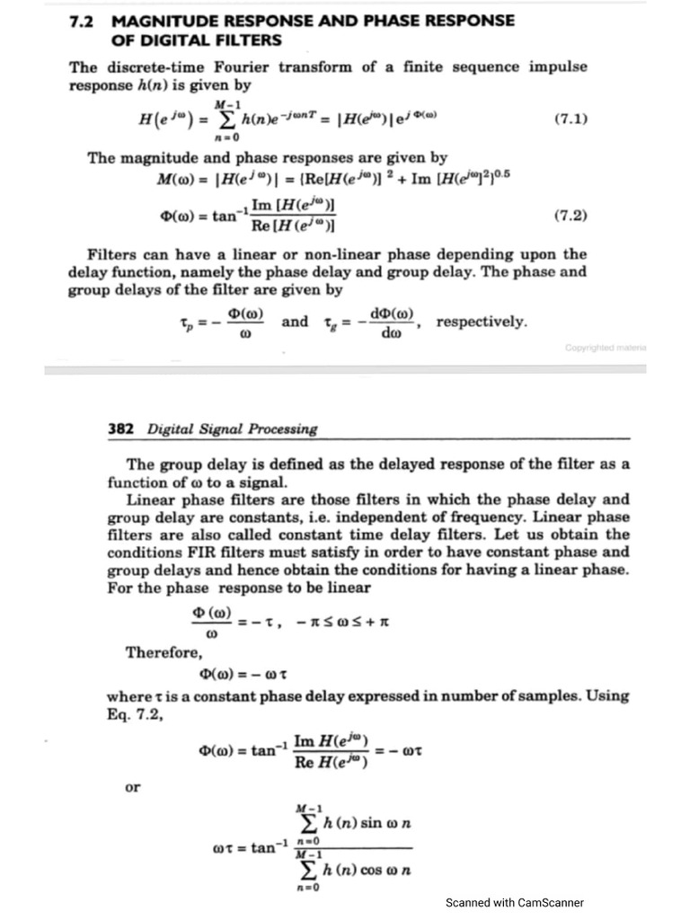 Some FIR Filter Designs | PDF