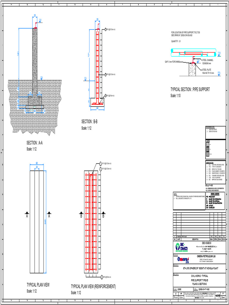 22052-Cw-ty-002-0-Typical - Pipe Support Type 05 Sheet 5 of 7 | PDF