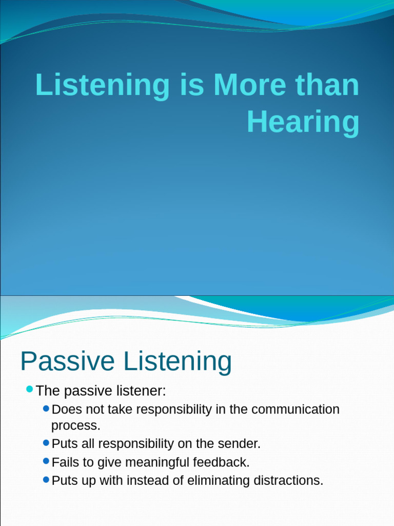 Copy+of+Listening+Powerpoint+1 Pptx+Mitchell | PDF