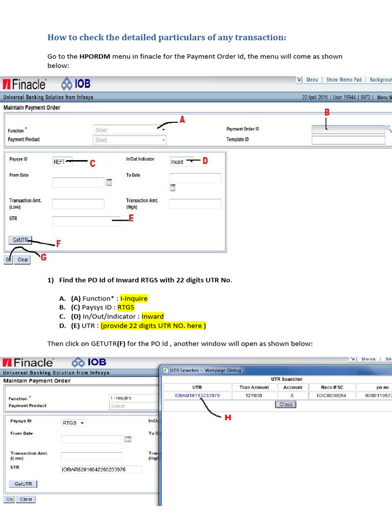 Check RTGS and NEFT Transaction UTRs | PDF