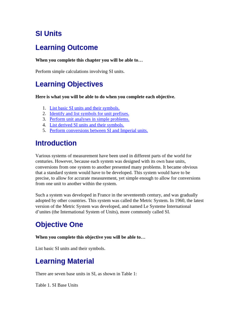 Understanding SI Units and Conversions | PDF | Litre | Pascal (Unit)